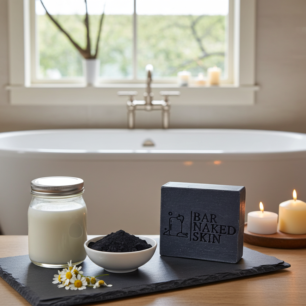 Chamomile, Aloe & Charcoal Goat Milk Soap Bar