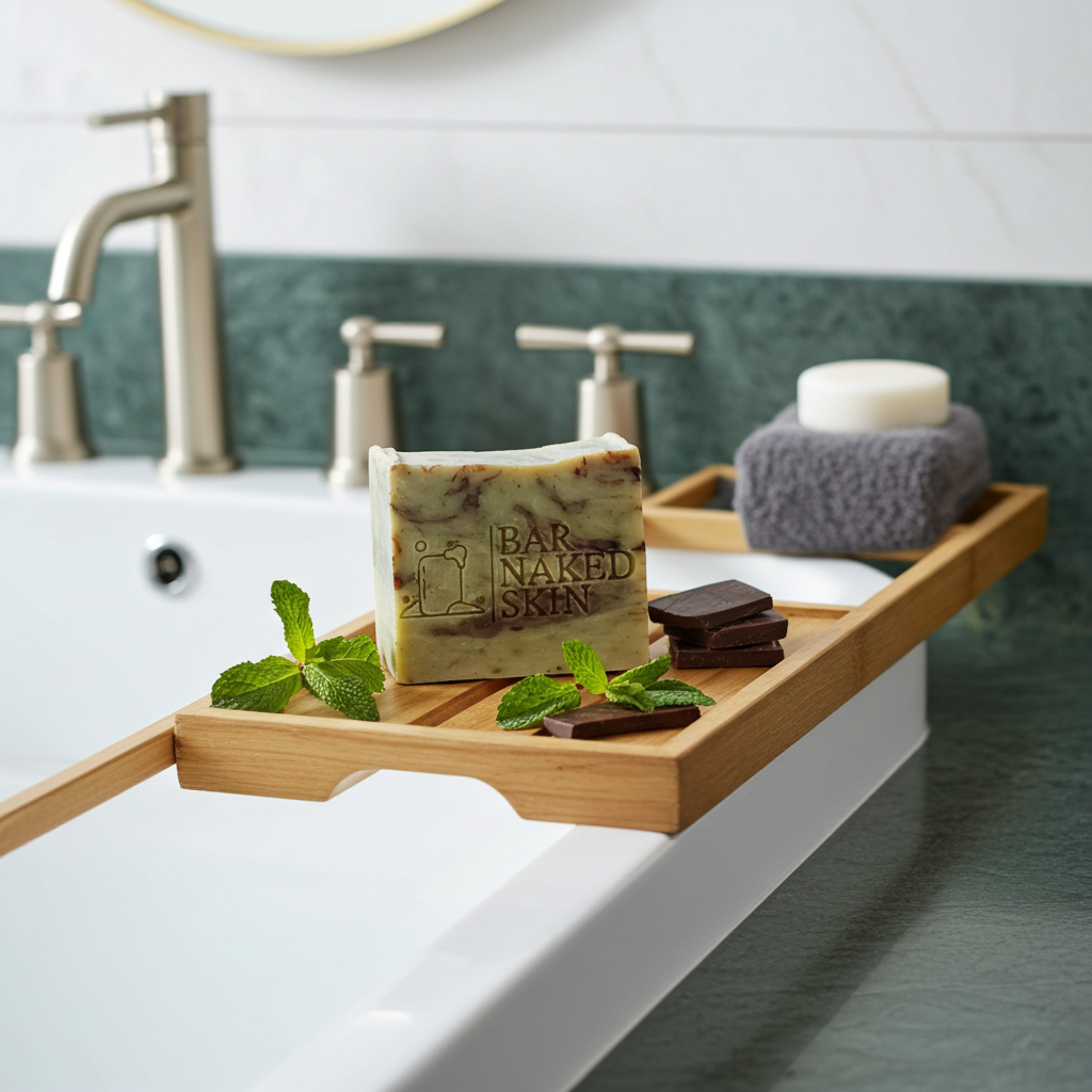 Mint Chocolate Swirl Vegan Soap Bar